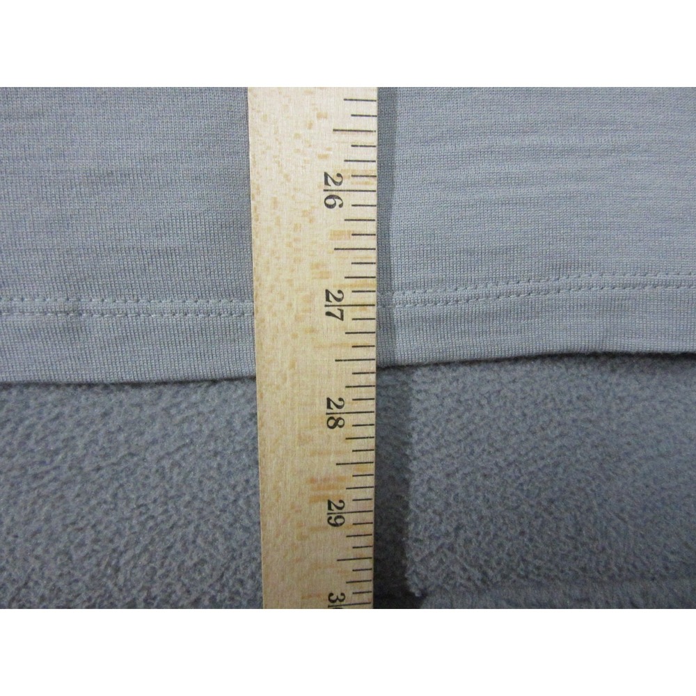 Smartwool Sweatshirt Mens XL Gray Super Fine Merino Wool 1/4 Zip Blue Accent - Picture 9 of 10